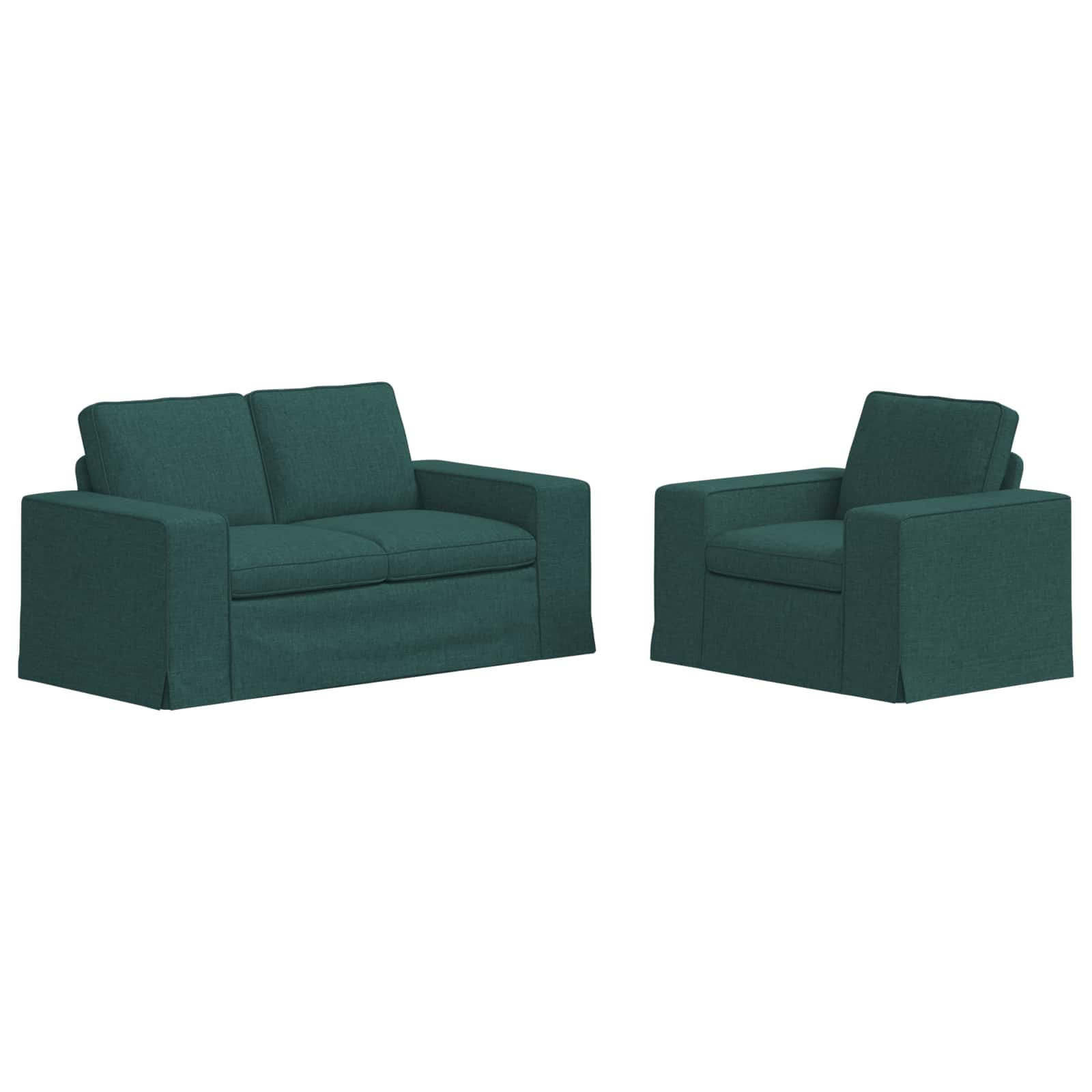 Set sofe 2 pcs Tamnozelena 162 x 80 x 82 cm tkanina