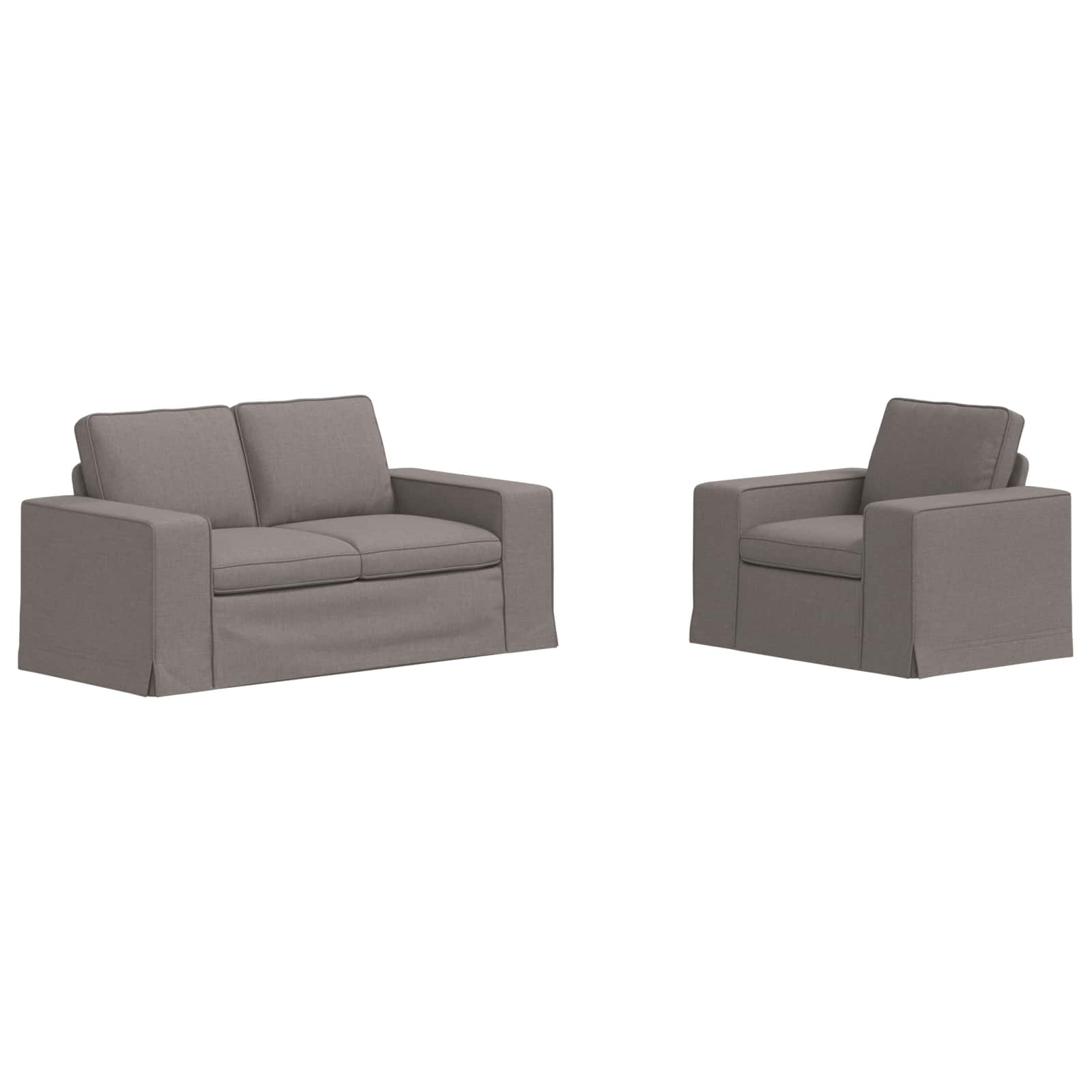Set sofe 2 pcs Sivo-smeđa 162 x 80 x 82 cm tkanina