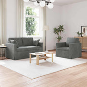 Set sofe 2 pcs Tamno siva 138 x 78 x 80 cm Baršun