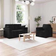 Set sofe 2 pcs Crna 138 x 78 x 80 cm Baršun