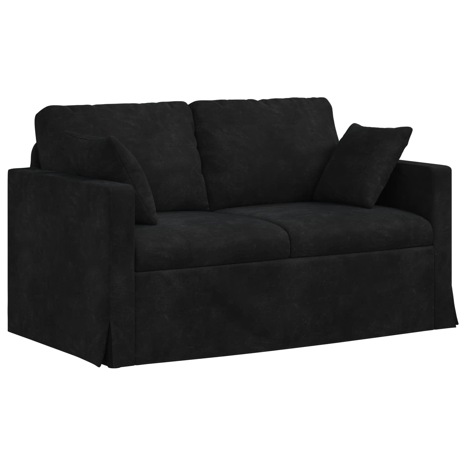 Set sofe 2 pcs Crna 138 x 78 x 80 cm Baršun
