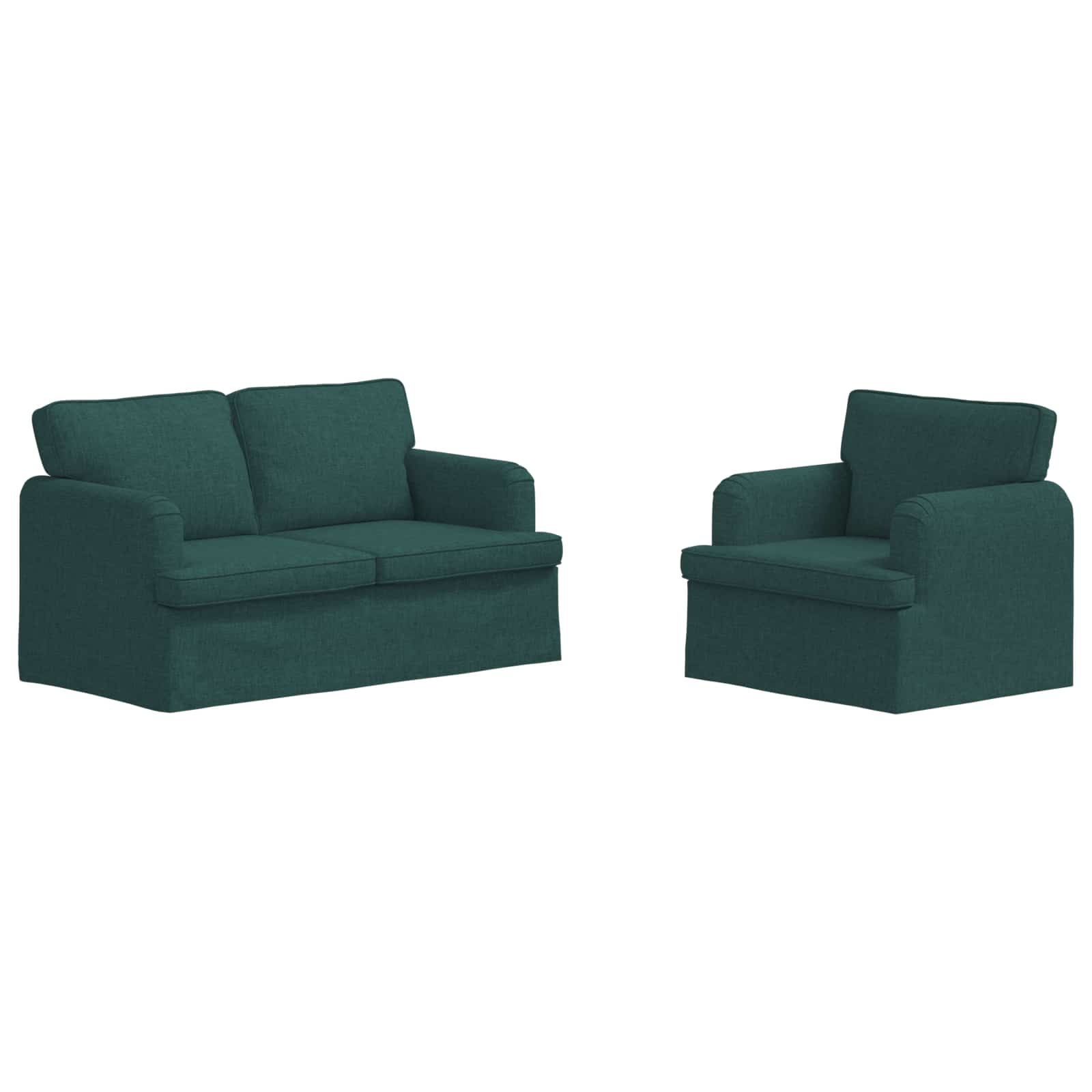 Set sofe 2 pcs Tamnozelena 144 x 80 x 85 cm tkanina