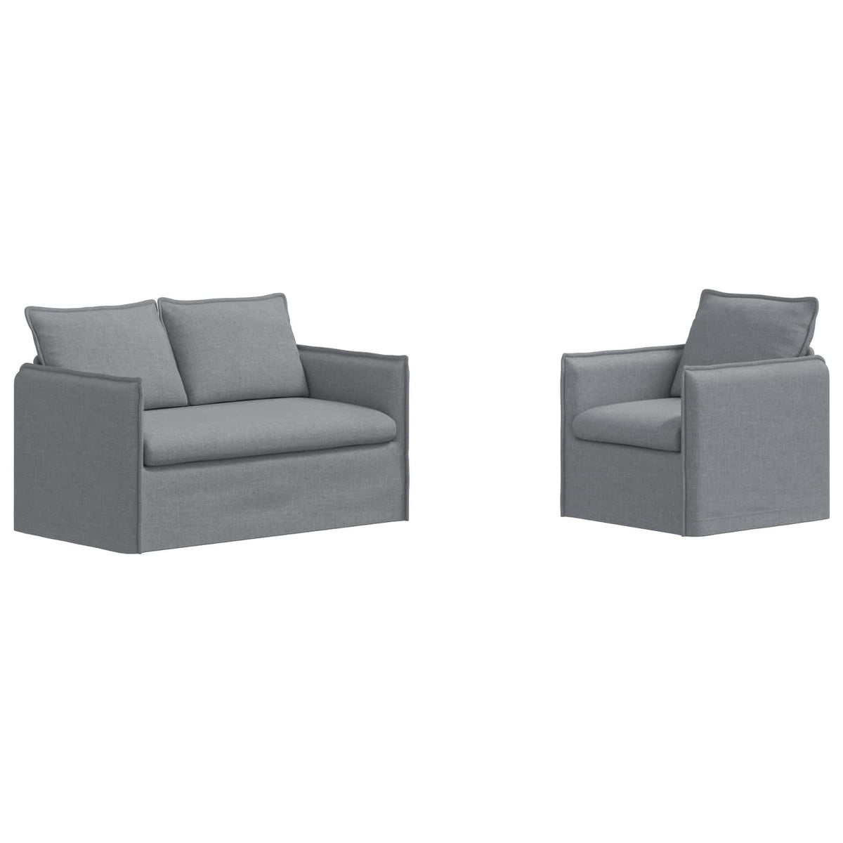 Set sofe 2 pcs Svjetlosiva 136 x 82 x 85 cm Tkanina