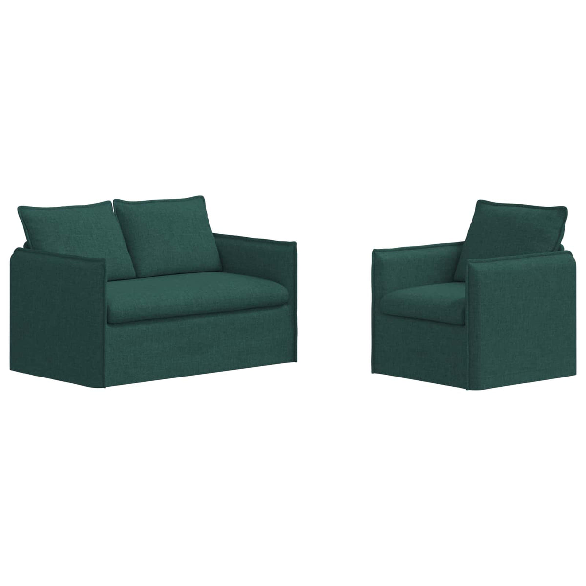 Set sofe 2 pcs Tamnozelena 136 x 82 x 85 cm Tkanina