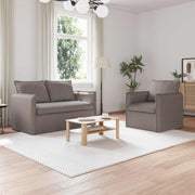 Set sofe 2 pcs Sivosmeđa 136 x 82 x 85 cm Tkanina