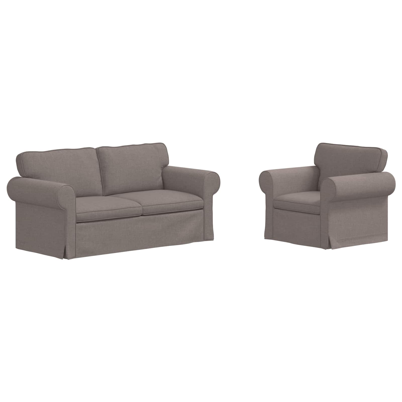 Set sofe 2 pcs Sivo-smeđa 175 x 82 x 80 cm tkanina