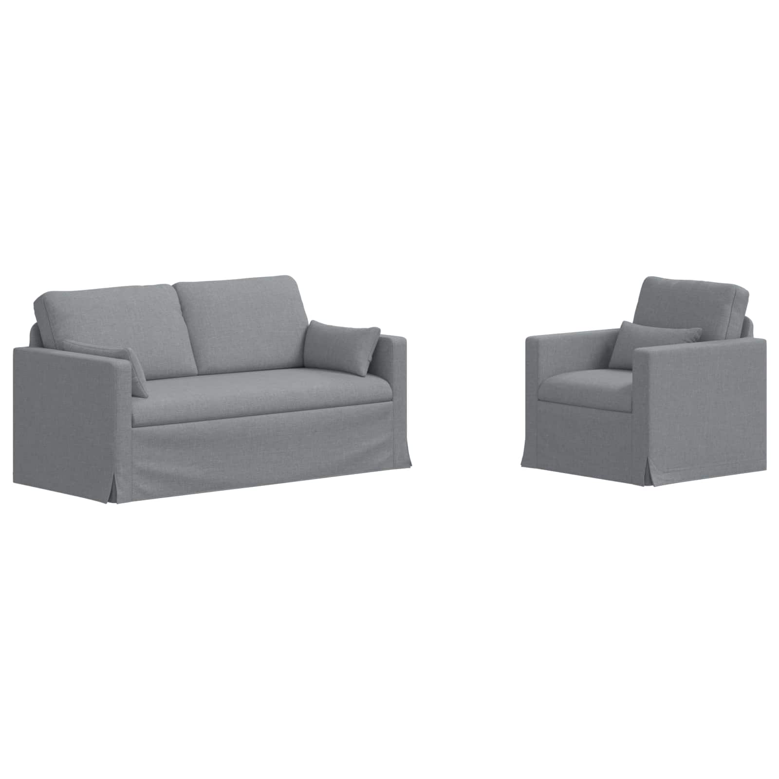 Set sofe 2 pcs Svijetlo siva 158 x 78 x 80 cm tkanina