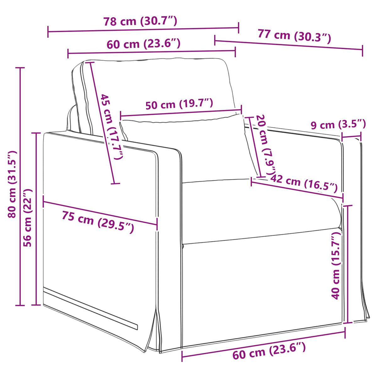 Set sofe 2 pcs Tamno siva 158 x 78 x 80 cm tkanina