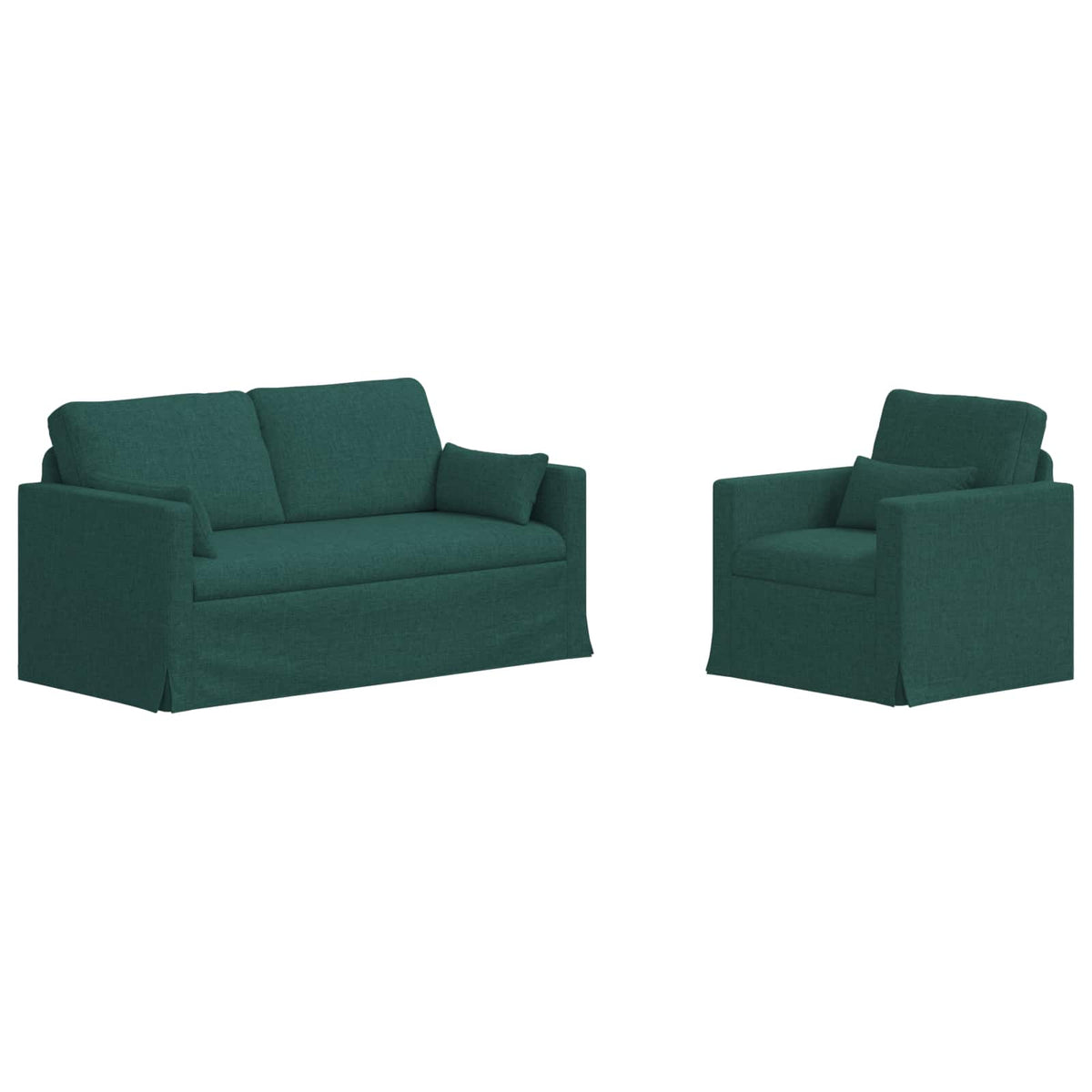 Set sofe 2 pcs Tamnozelena 158 x 78 x 80 cm tkanina