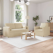Set sofe 2 pcs Krema 158 x 78 x 80 cm tkanina
