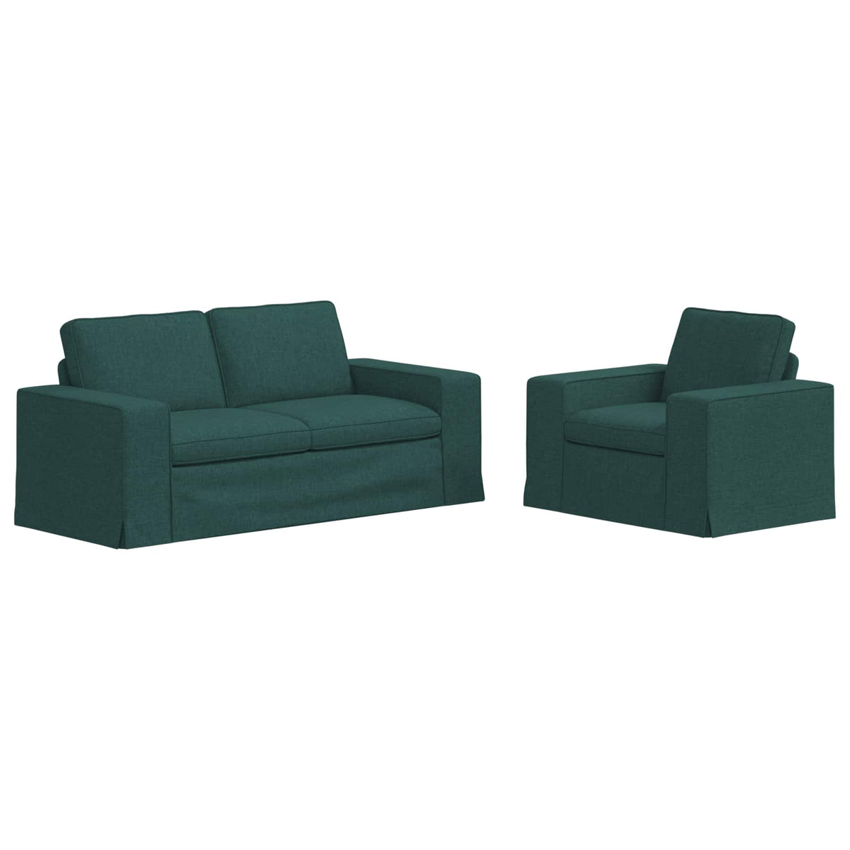 Set sofe 2 pcs Tamnozelena 182 x 80 x 82 cm tkanina