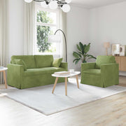 Set sofe 2 pcs Svijetlo zelena 158 x 78 x 80 cm Baršun