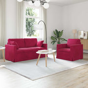 Set sofe 2 pcs Vinska crvena 158 x 78 x 80 cm Baršun
