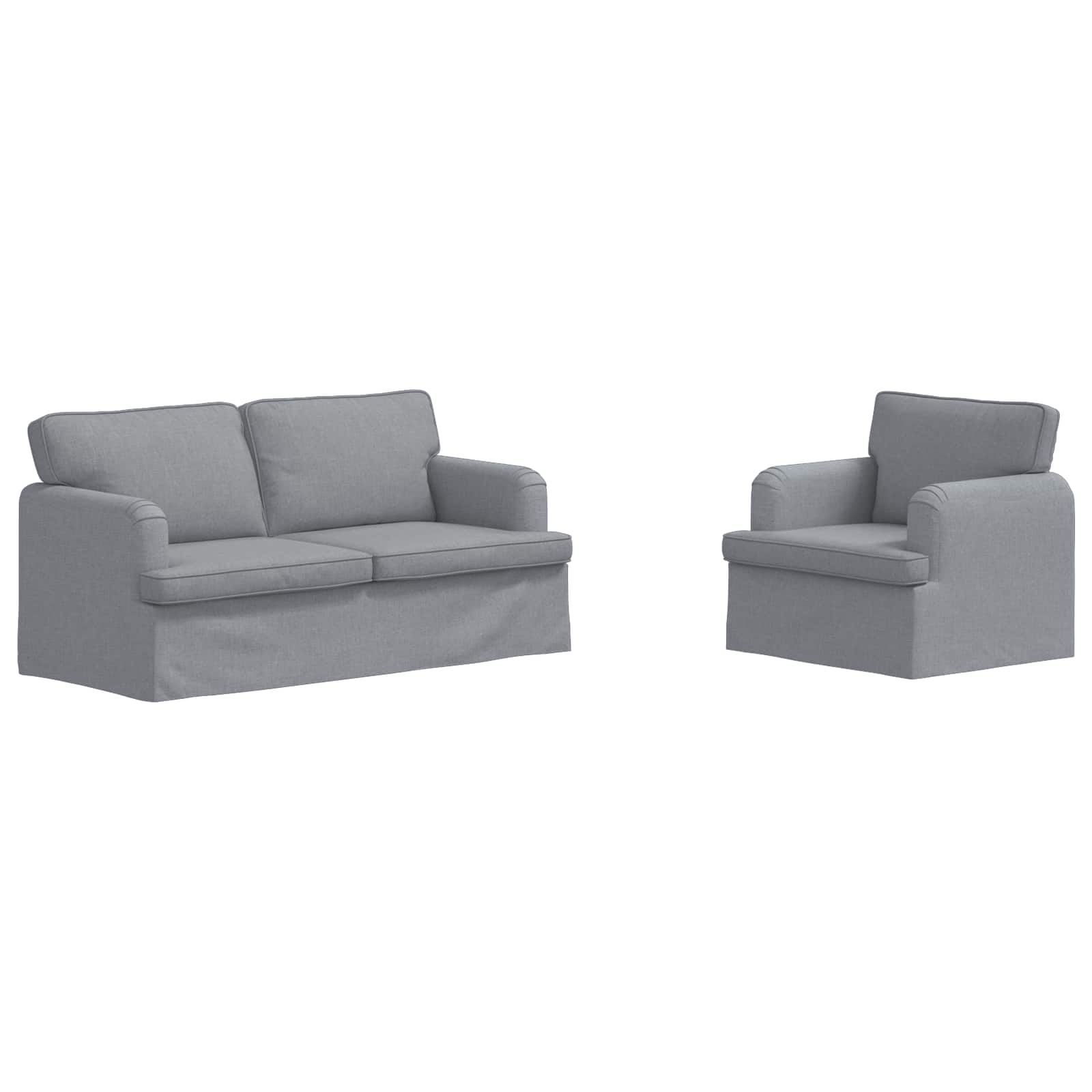 Set sofe 2 pcs Svijetlo siva 162 x 80 x 85 cm tkanina