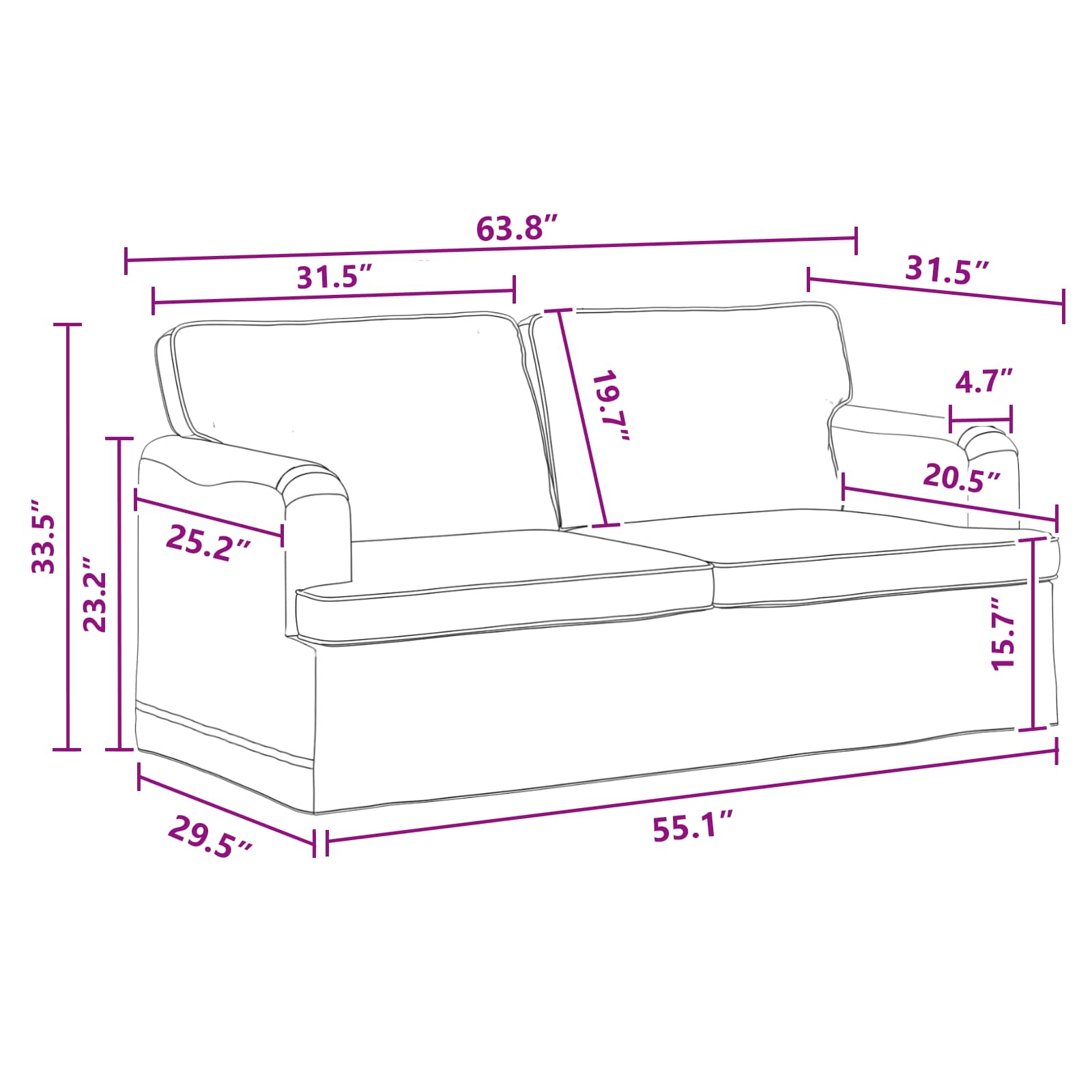 Set sofe 2 pcs Tamno siva 162 x 80 x 85 cm tkanina