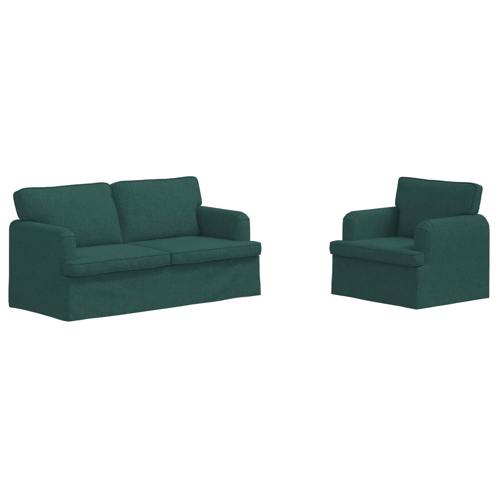 Set sofe 2 pcs Tamnozelena 162 x 80 x 85 cm tkanina