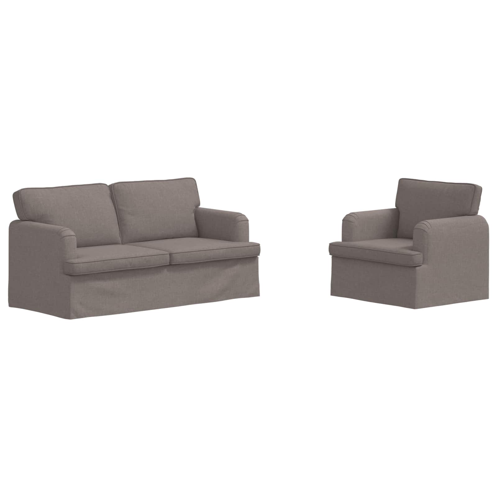Set sofe 2 pcs Sivo-smeđa 162 x 80 x 85 cm tkanina