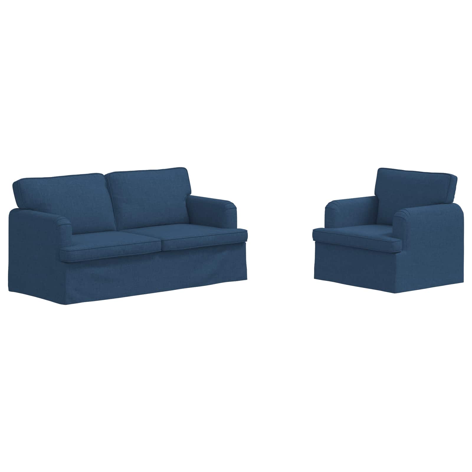 Set sofe 2 pcs Plava 162 x 80 x 85 cm tkanina