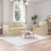 Set sofe 2 pcs Krem 156 x 82 x 85 cm Tkanina
