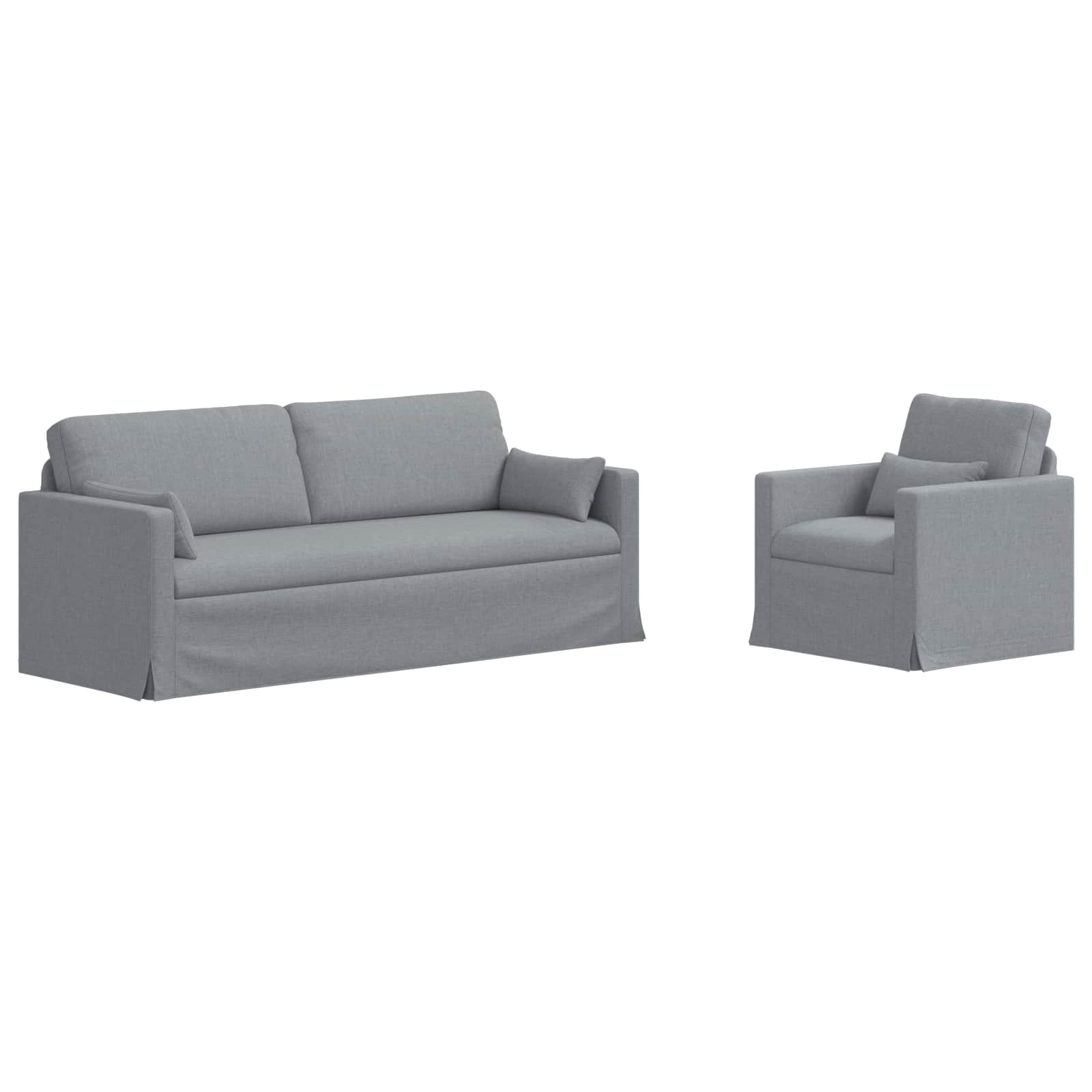 Set sofe 2 pcs Svijetlo siva 198 x 78 x 80 cm tkanina