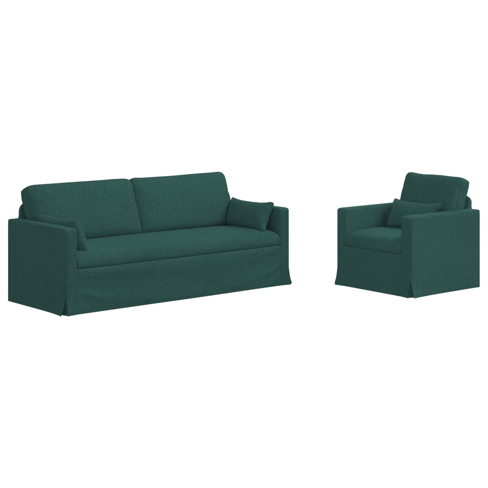 Set sofe 2 pcs Tamnozelena 198 x 78 x 80 cm tkanina