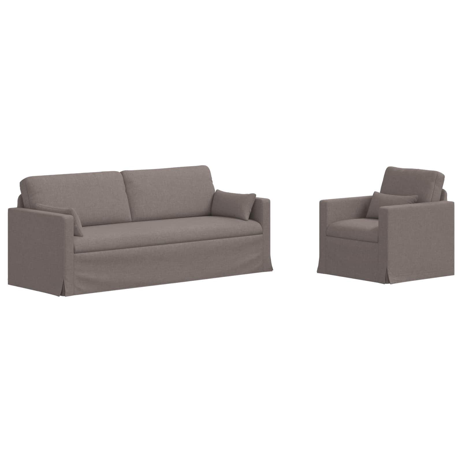 Set sofe 2 pcs Sivo-smeđa 198 x 78 x 80 cm tkanina