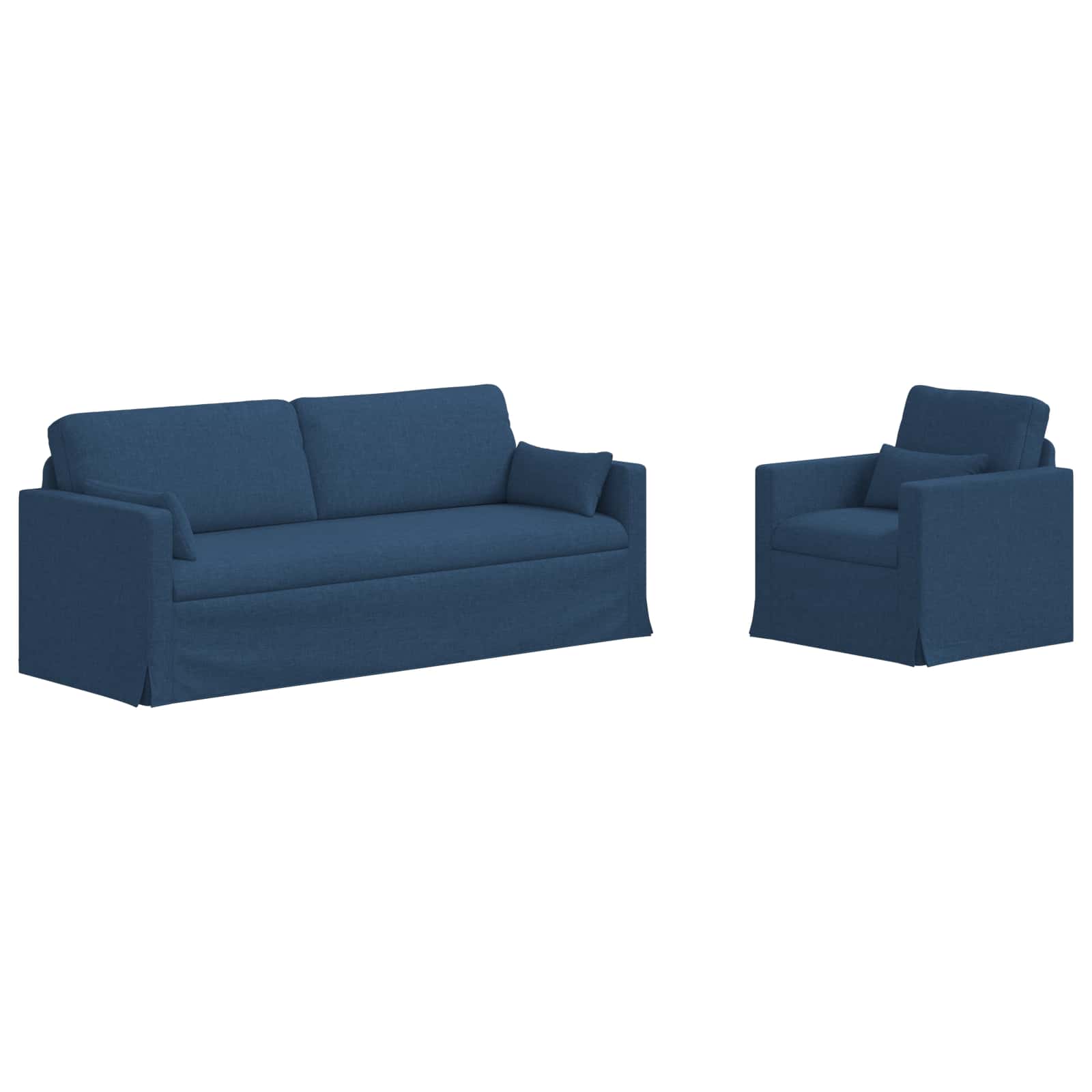 Set sofe 2 pcs Plava 198 x 78 x 80 cm tkanina