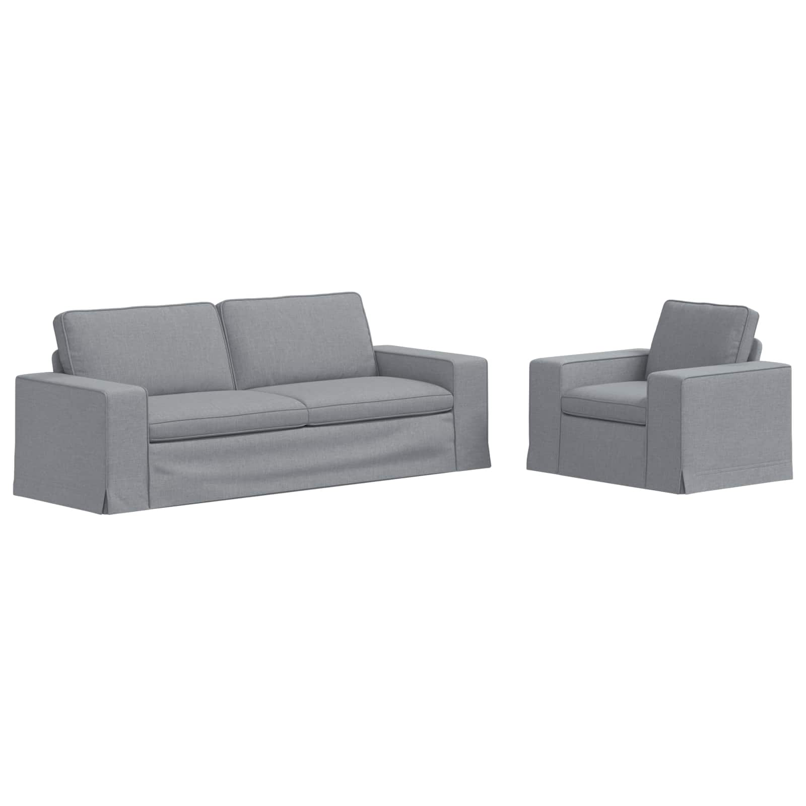 Set sofe 2 pcs Svijetlo siva 222 x 80 x 82 cm tkanina