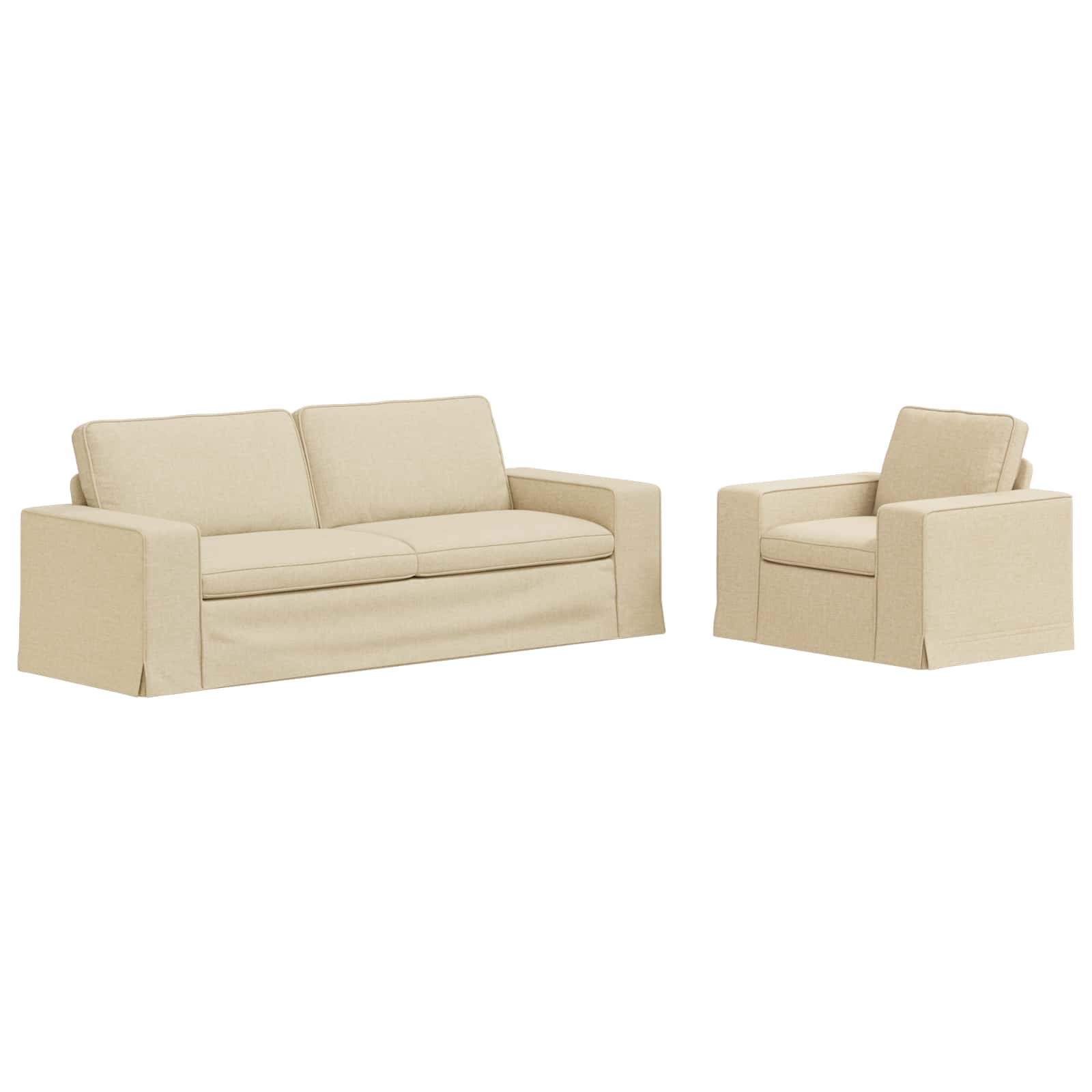 Set sofe 2 pcs Krema 222 x 80 x 82 cm tkanina