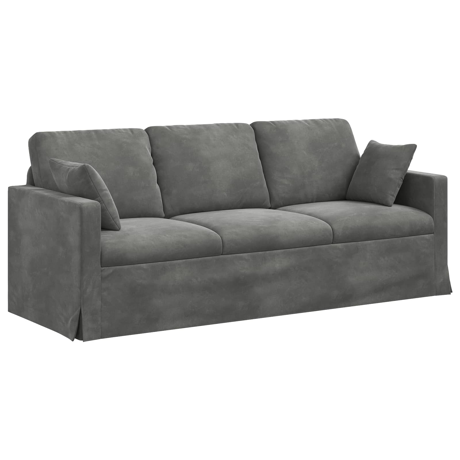 Set sofe 2 pcs Tamno siva 198 x 78 x 80 cm Baršun