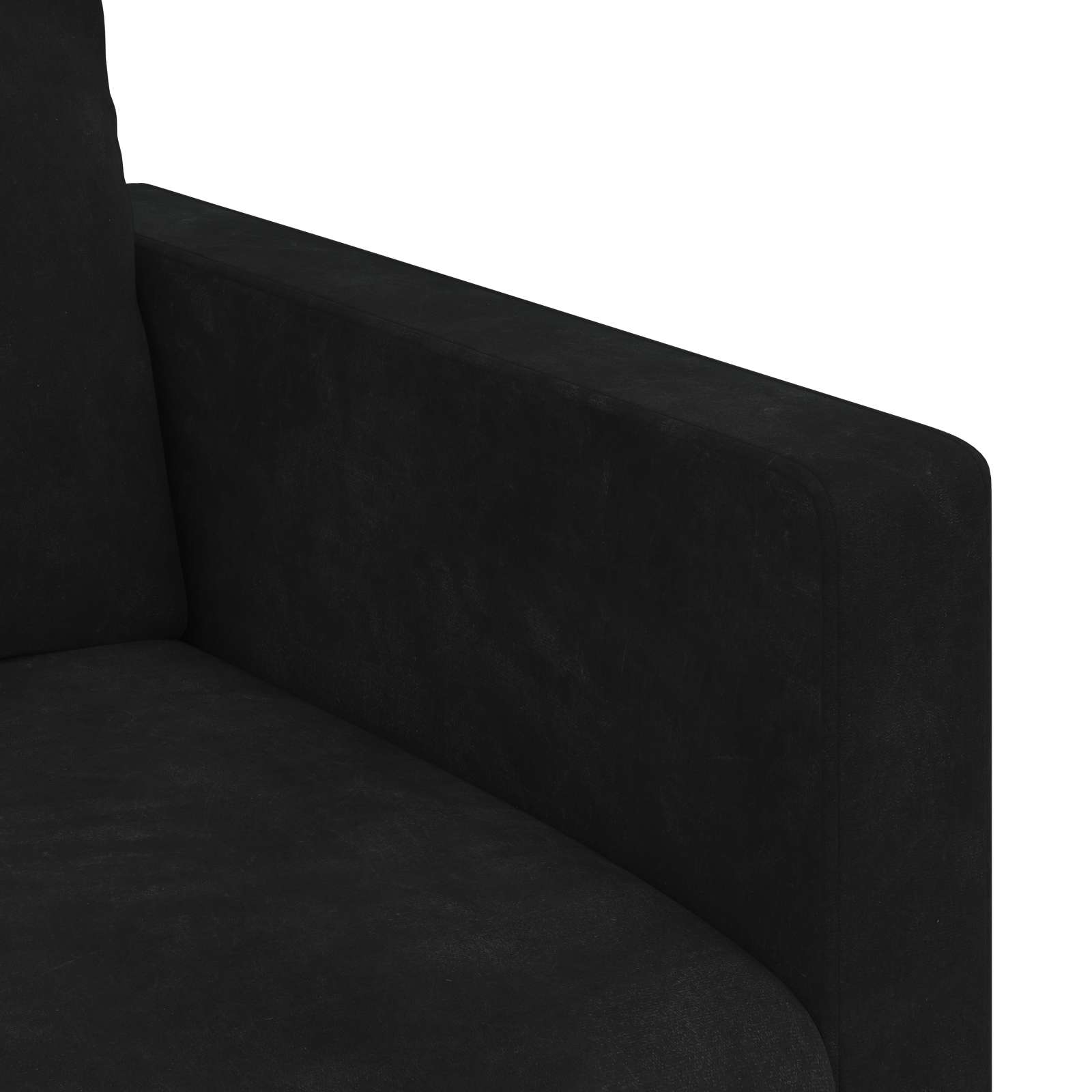 Set sofe 2 pcs Crna 198 x 78 x 80 cm Baršun