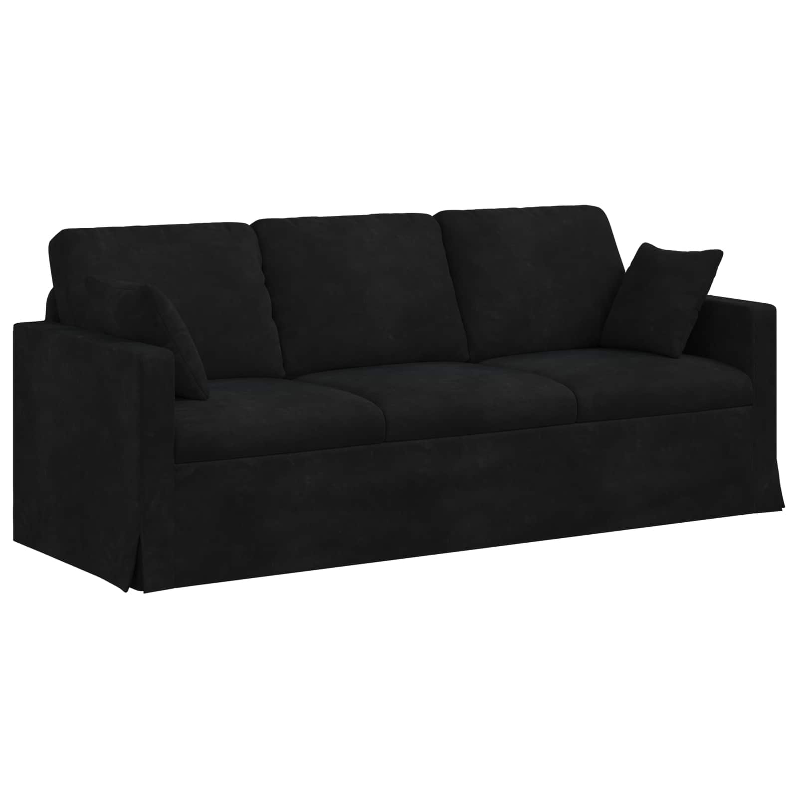 Set sofe 2 pcs Crna 198 x 78 x 80 cm Baršun