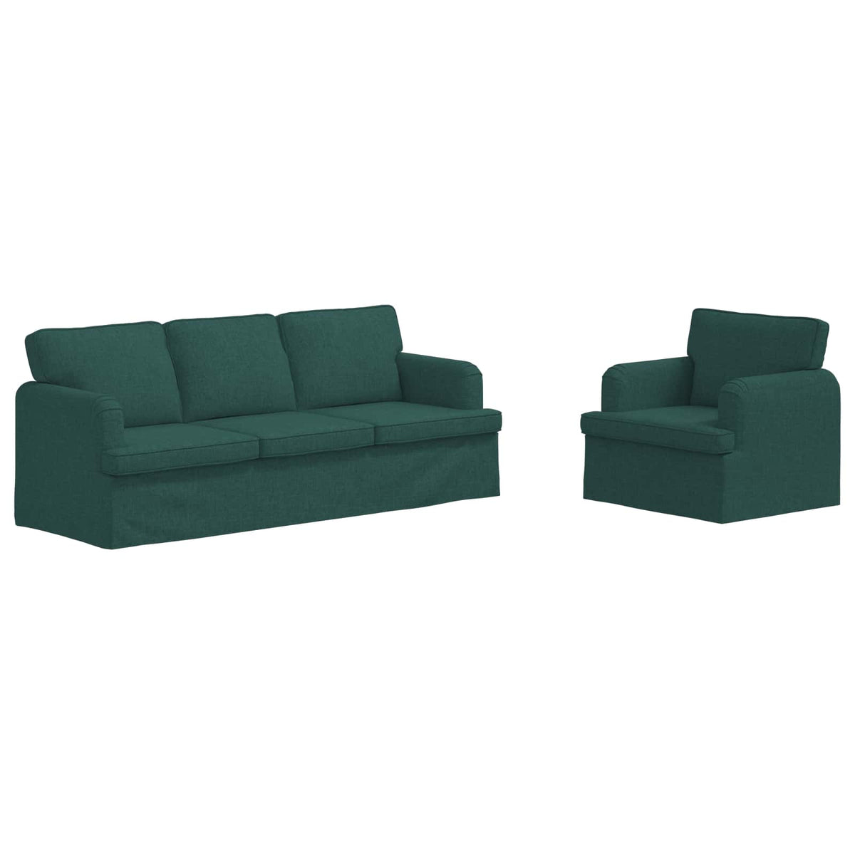 Set sofe 2 pcs Tamnozelena 201 x 80 x 85 cm tkanina