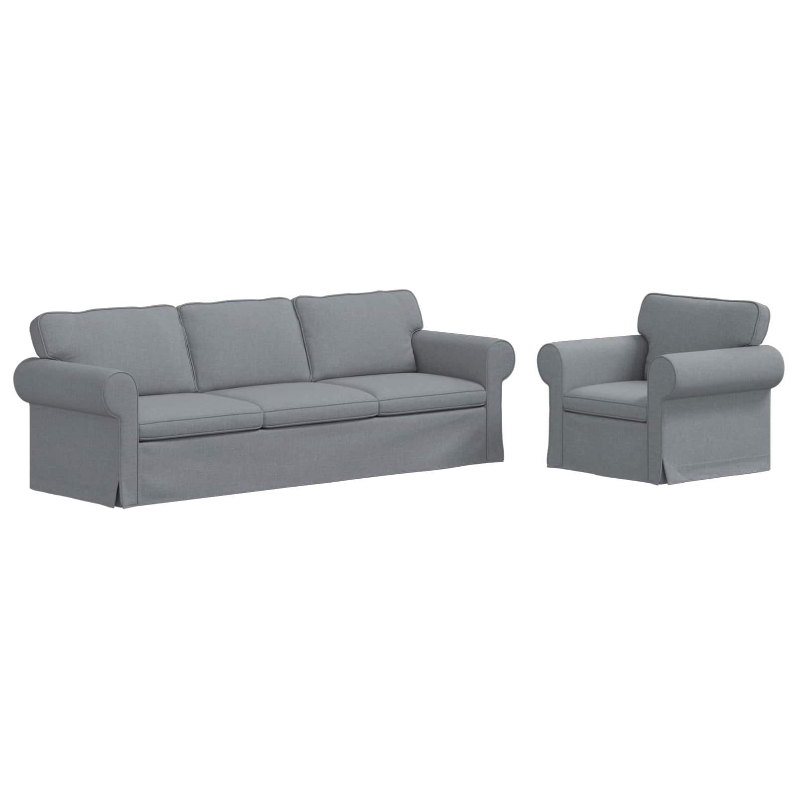 Set sofe 2 pcs Svijetlo siva 245 x 82 x 80 cm tkanina