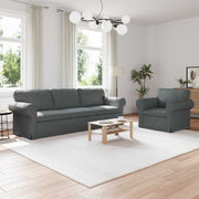 Set sofe 2 pcs Tamno siva 245 x 82 x 80 cm tkanina