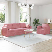 Set sofe 2 pcs Ružičasta 228 x 78 x 80 cm Baršun