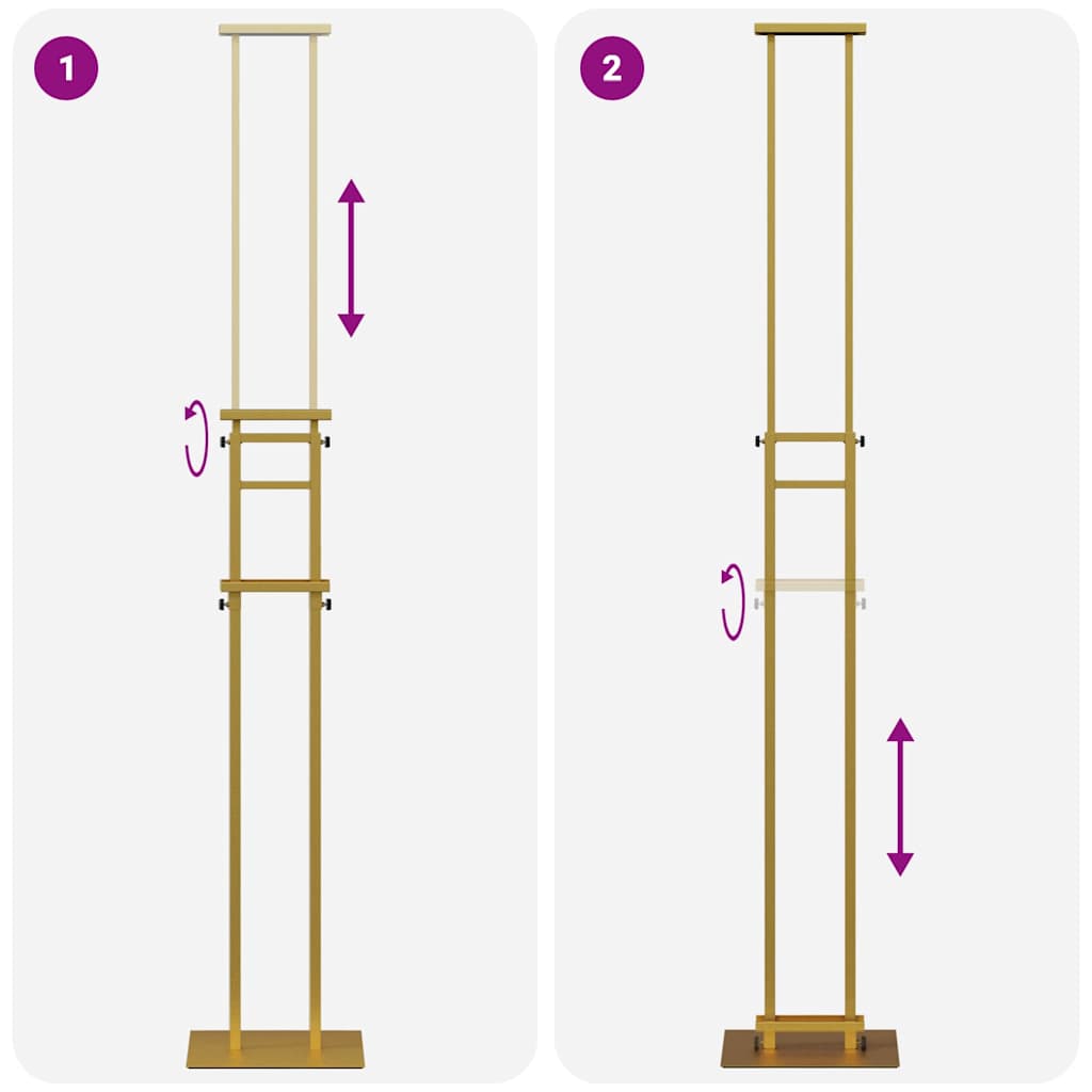 Stalci za sajmove 2 pcs Zlatno 30 x 23,5 x 210 cm Čelik