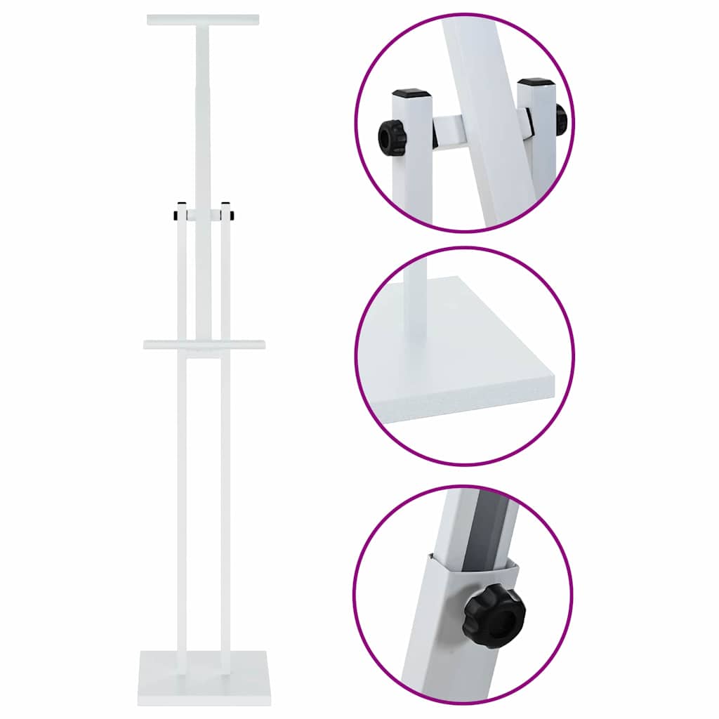 Stalci za sajmove 2 pcs Bijeli 26,5 x 26,5 x 150 cm Čelik