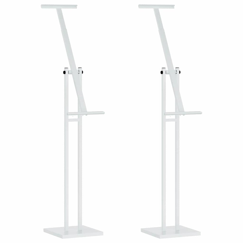 Stalci za sajmove 2 pcs Bijeli 26,5 x 26,5 x 150 cm Čelik