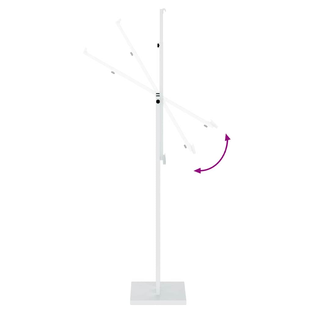 Stalci za sajmove 2 pcs Bijeli 26,5 x 26,5 x 150 cm Čelik
