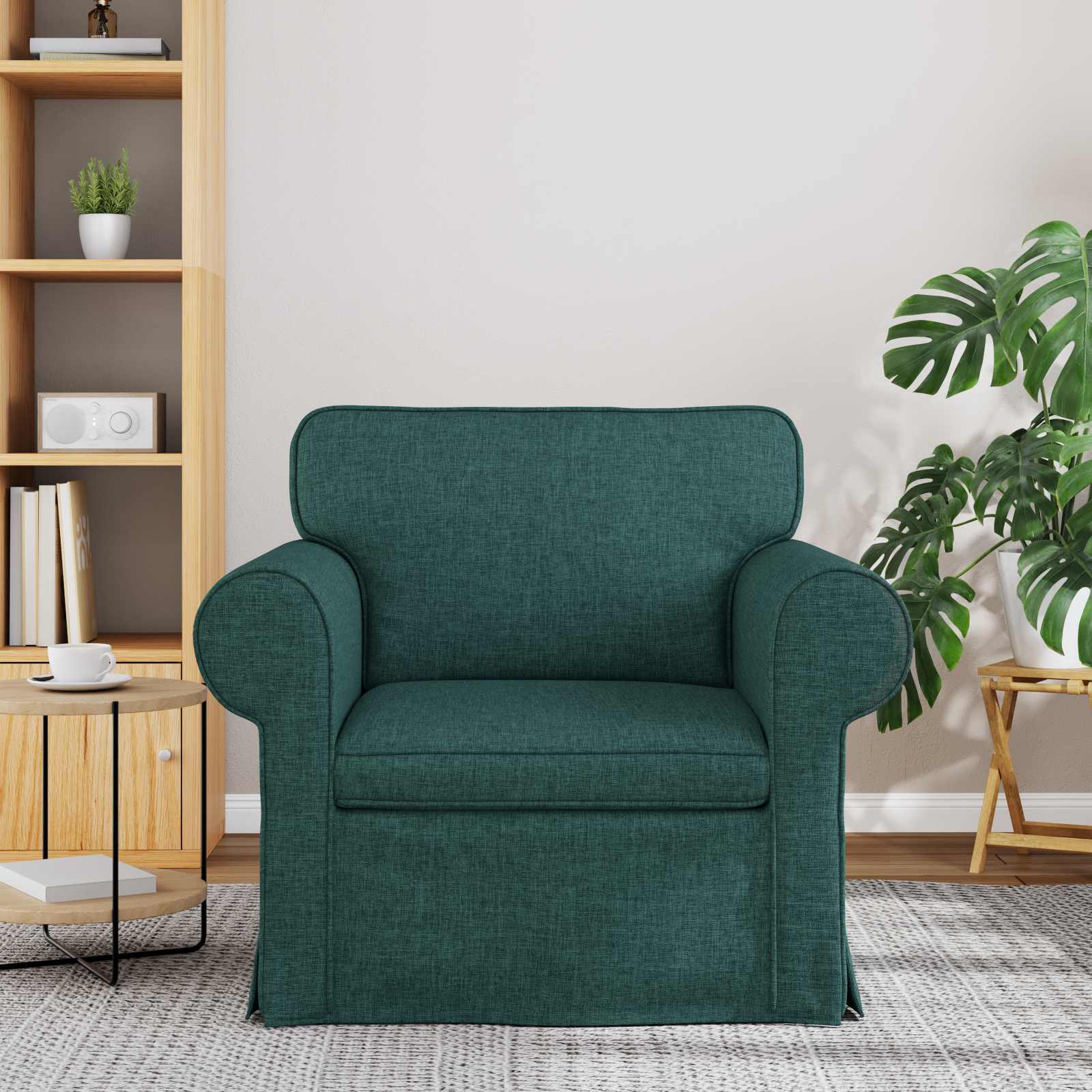 Sofa Tamnozelena 95 x 82 x 80 cm tkanina