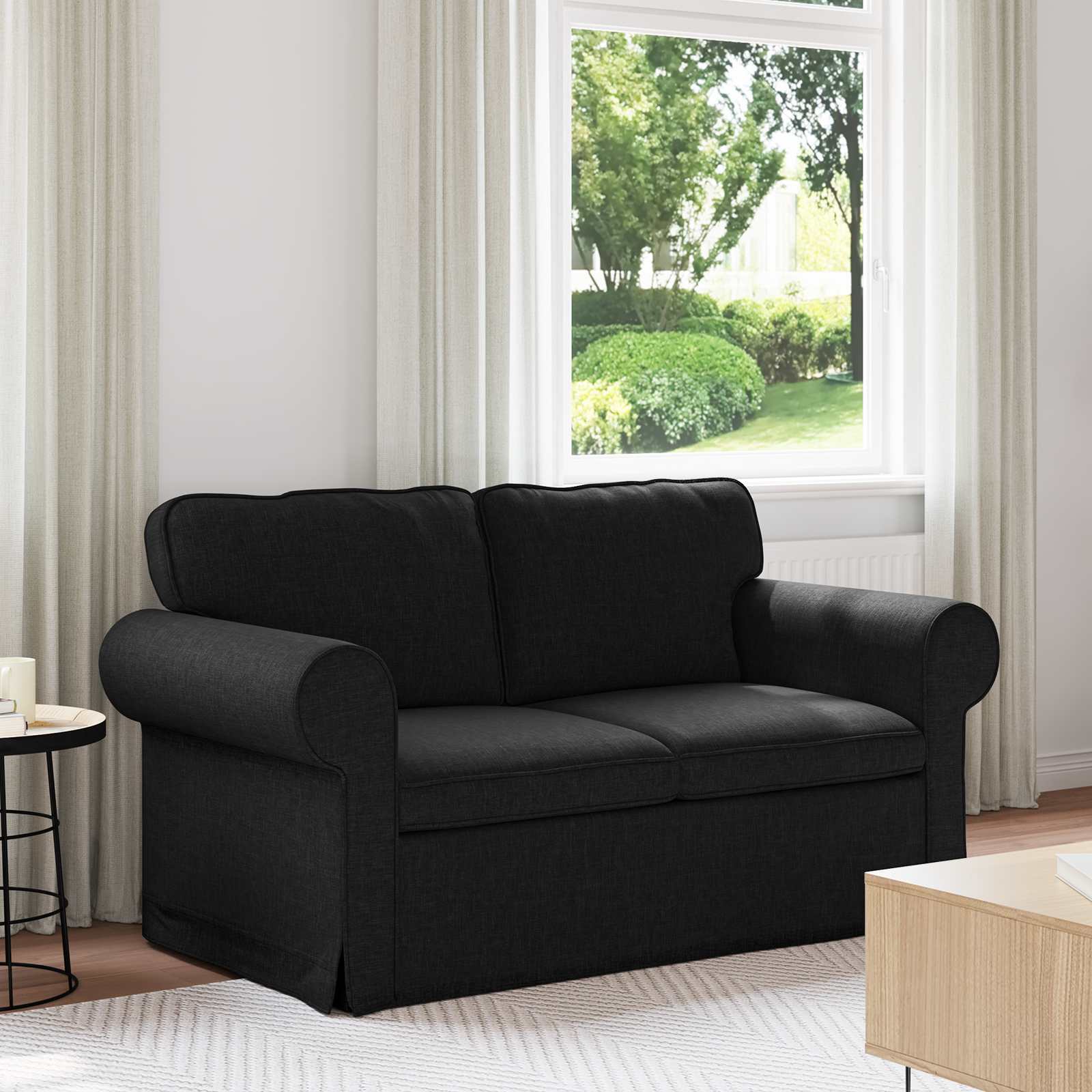 Sofa Crna 155 x 82 x 80 cm tkanina