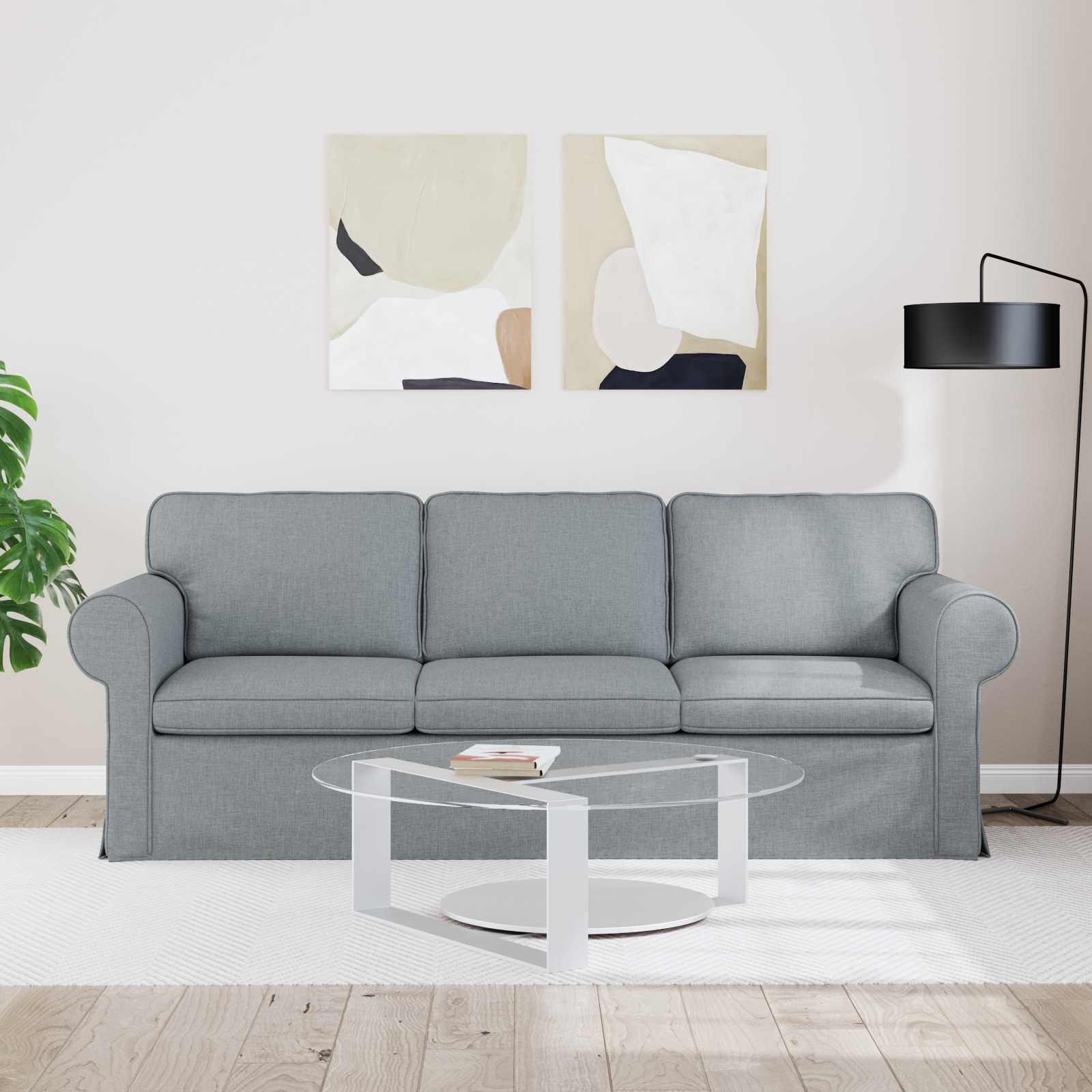 Sofa Svijetlo siva 215 x 82 x 80 cm tkanina