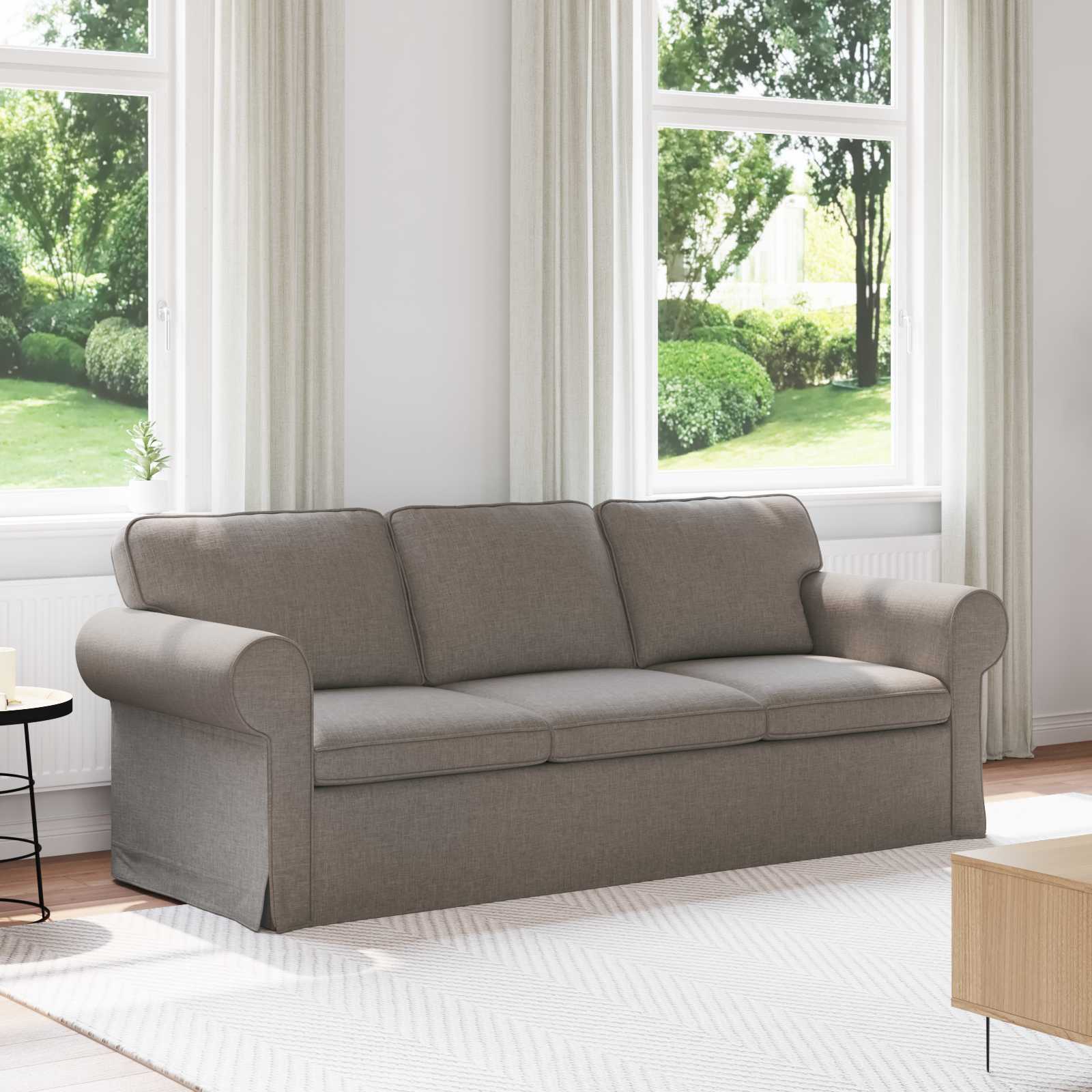 Sofa Sivo-smeđa 215 x 82 x 80 cm tkanina