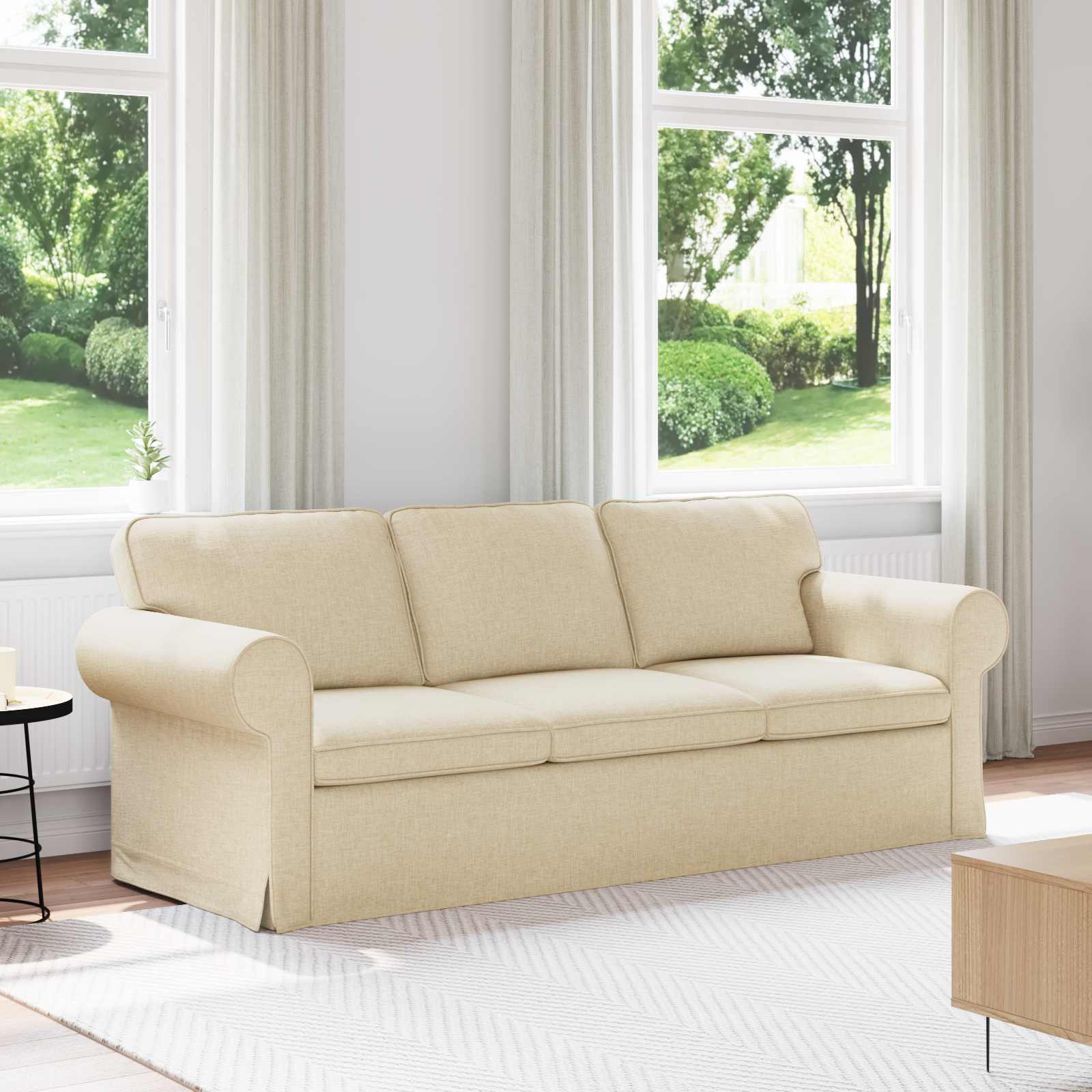 Sofa Krema 215 x 82 x 80 cm tkanina