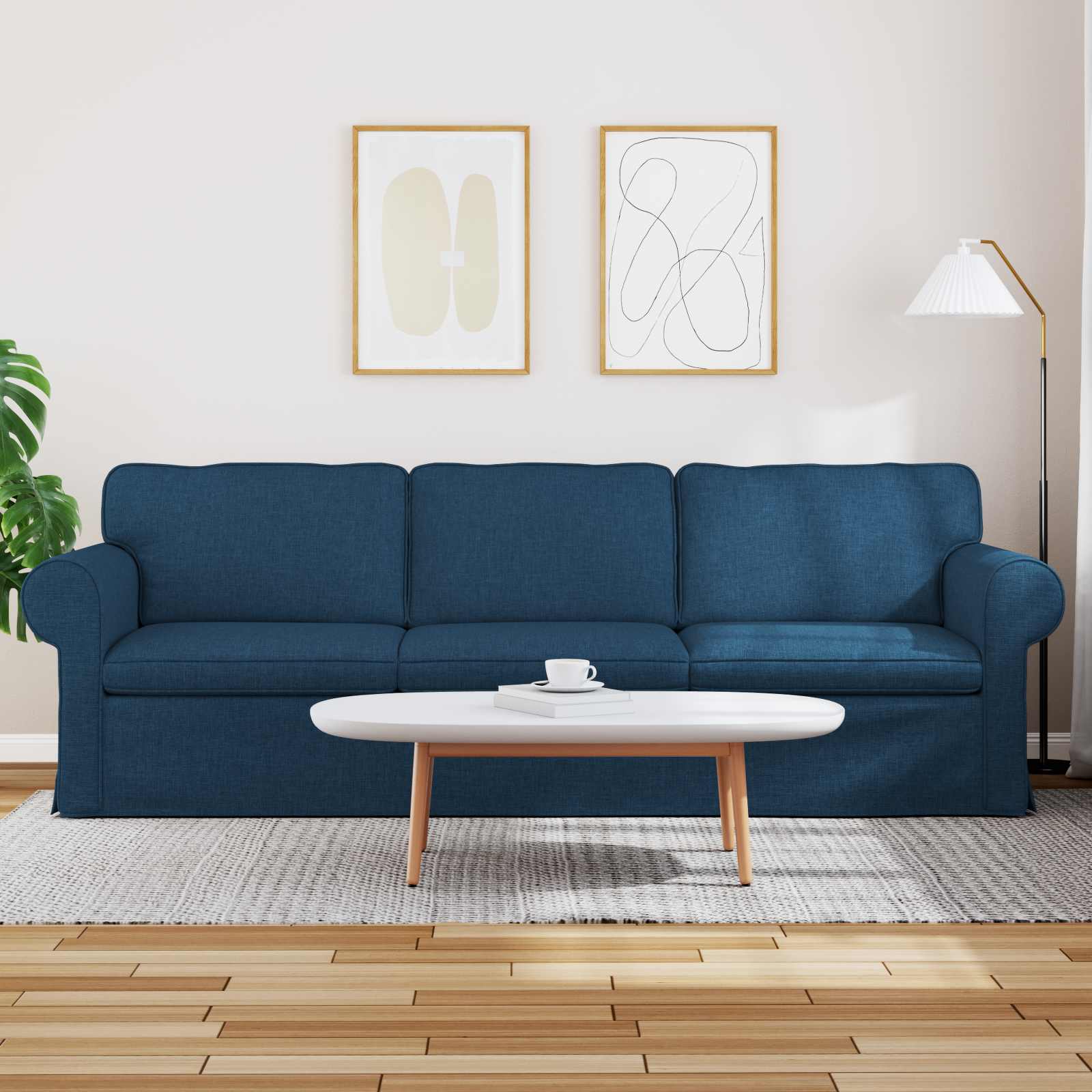 Sofa Plava 245 x 82 x 80 cm tkanina