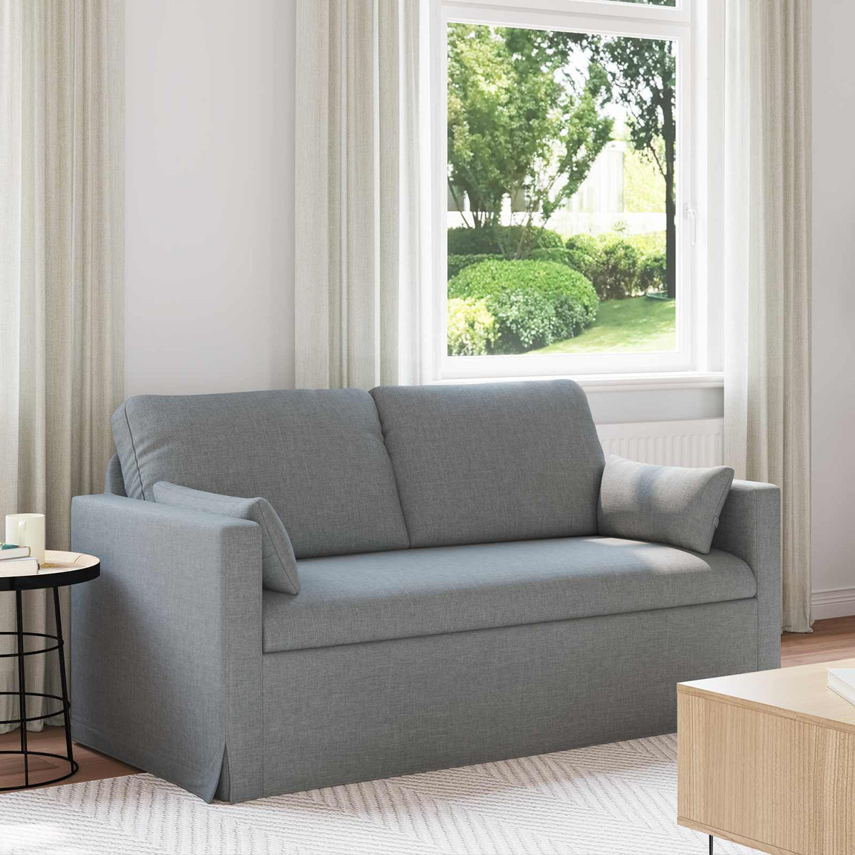 Sofa Svijetlo siva tkanina 158 x 78 x 80 cm