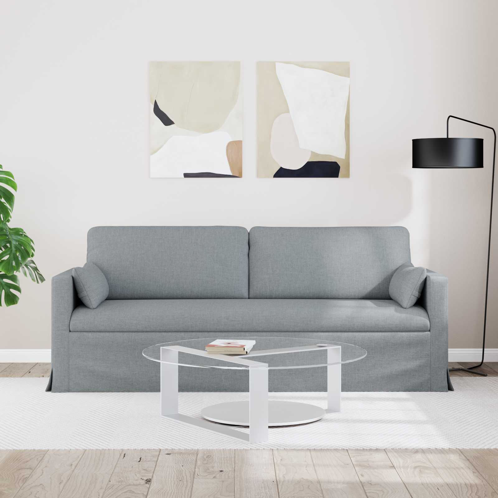 Sofa Svijetlo siva 78 x 78 x 80 cm tkanina