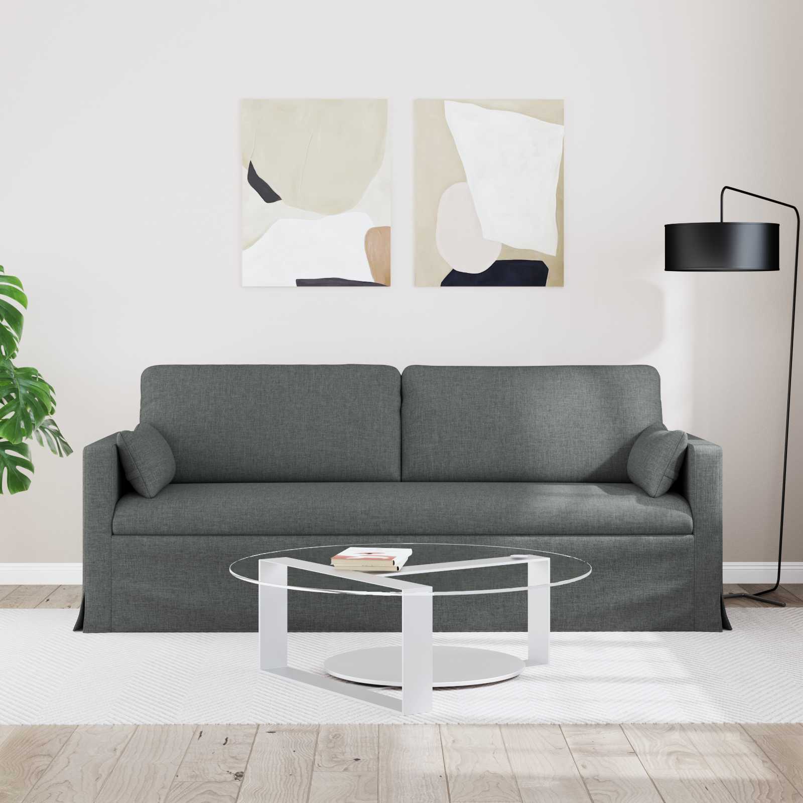 Sofa Tamno siva 198 x 78 x 80 cm tkanina