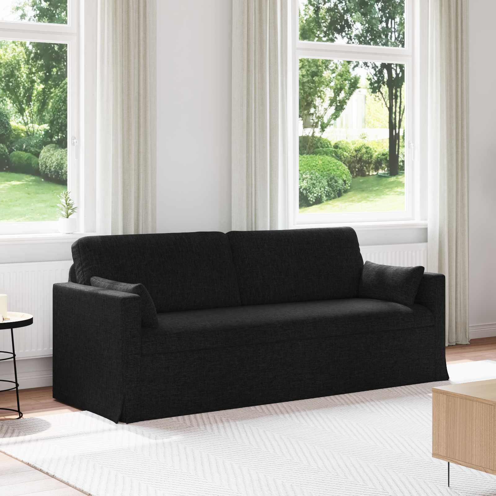 Sofa Crna 198 x 78 x 80 cm tkanina